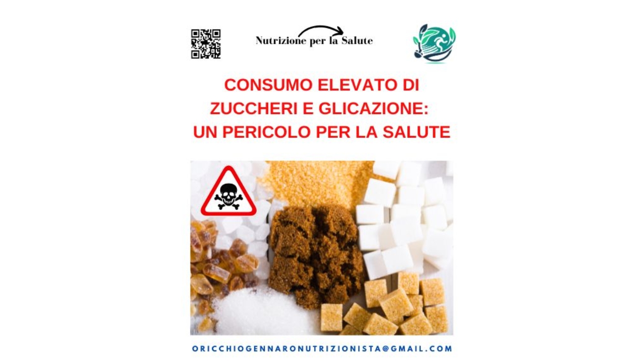 CONSUMO ELEVATO DI ZUCCHERI E GLICAZIONE: UN PERICOLO PER LA SALUTE